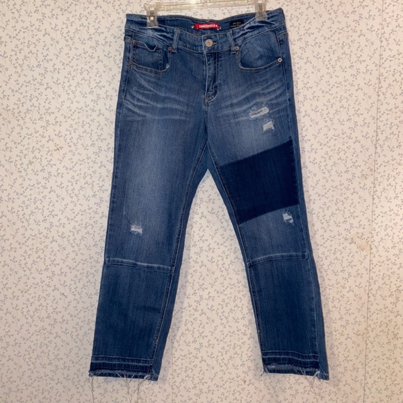 Unionbay Size 11 Denim Stitch Work Patch Denim Jeans - Picture 7 of 10